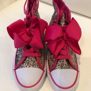 Jojo Siwa Glitter High Top Sneakers Size 3 Like New